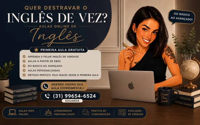 AULAS DE INGLÊS ONLINE