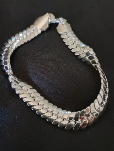 Pulseira escama Grossa em Prata 925 - 20cm