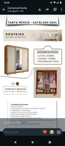 Guarda roupa novo