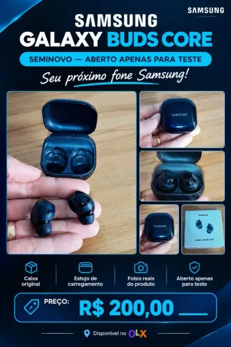 Fone Samsung Galaxy Buds Core original - perfeito estado/ preço para sair rápido R$:200,00