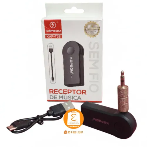 Receptor de Música Bluetooth para Som mp3 ou Automotivo de carro