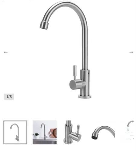 Torneira para Cozinha Em Aço Inox Escovado NOVA NA CAIXA
