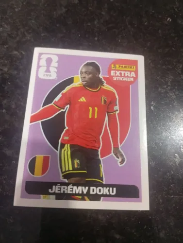 Panini extra sticker FIFA world cup 2026 Jérémy Doku