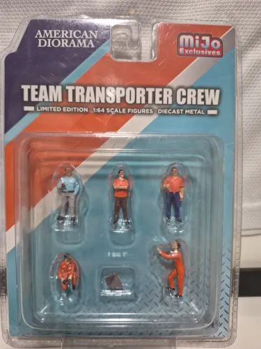 American Diorama Team Transporter Crew MiJo Exclusives 1:64 - Edição Limitada