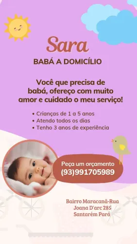 Babá disponível