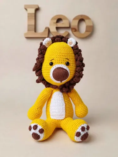 Leão crochê