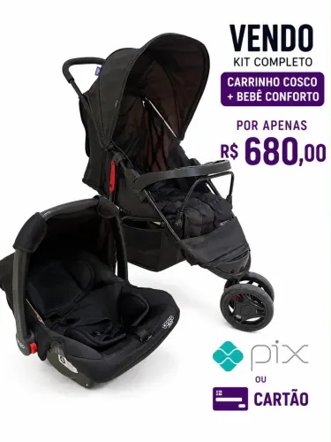 Kit Carrinho + Bebê conforto Semi novo