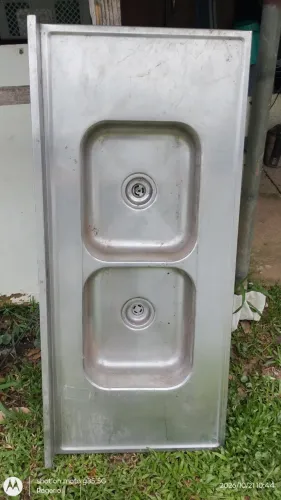Pia dupla inox duas cubas