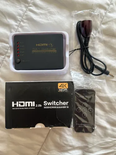 Switcher HDMI 5X1 - 4k 60Hz RGB HDR 10