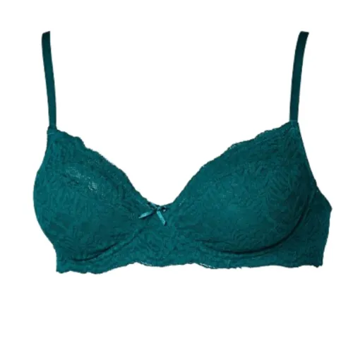 sutiã renda feminino com aro sem bojo verde Tam. 48
