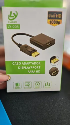 Cabo adaptador displayport para HD