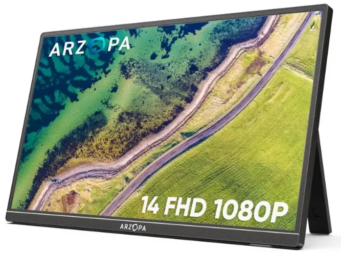 Monitor Portátil 14'' Full HD IPS ? 500g, 4mm, USB-C ? Novo Lacrado