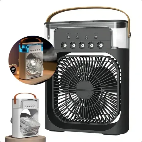 Climatizador Umidificador Ventilador Silencioso Ultra Mini Ar Com USB