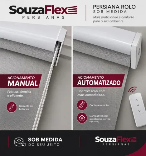Persianas Rolo Black-out? SouzaFlex Em Manaus