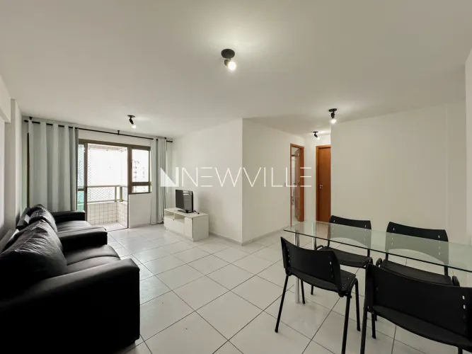 Apartamento para locação no Baía de Mesquita Residence, Boa Viagem 65m², 2 suítes, mobili