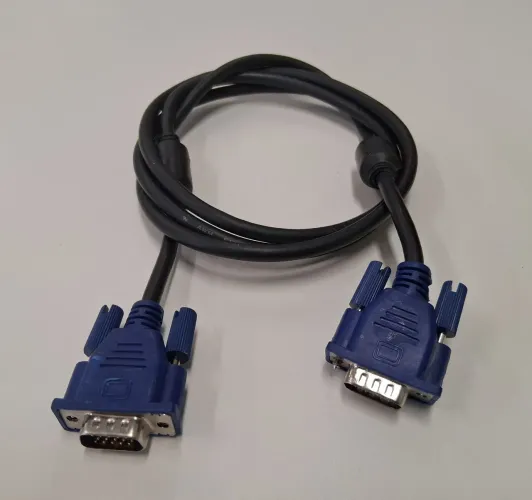 Cabo VGA 1,5m Preto Conectores DB15 Macho com Filtro nas Extremidades