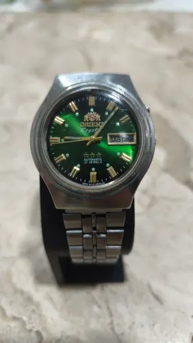 Relógio Orient Automático Vintage Verde Metálico