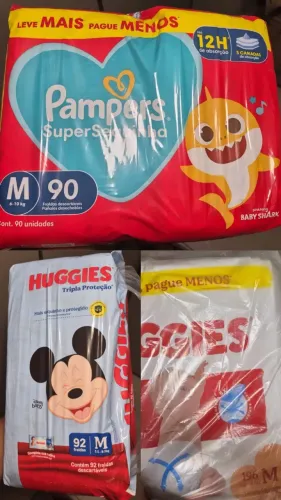 Fraldas Pampers Huggies M