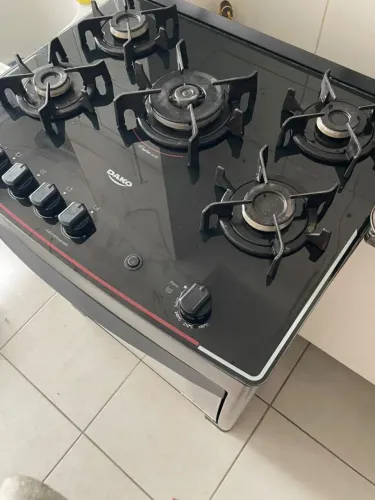 Fogão 5 bocas - Supreme mesa de vidro