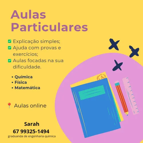 Reforço escolar, aulas particulares
