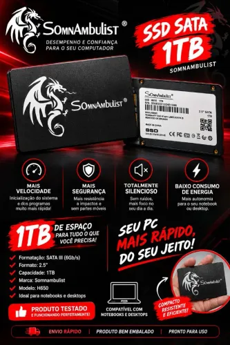 Ssd Sata Somnambulist 1tb Black dragon