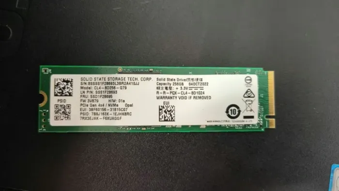 SSD NVMe Lenovo 256GB PCI 4.0 x4