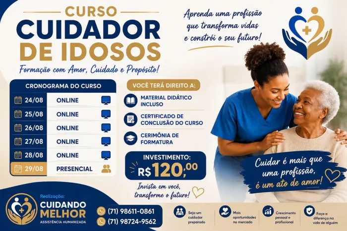 Cursos cuidador de idosos