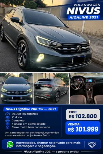 Volkswagen Nivus Highline 1.0 200 TSI Flex AUT 2021