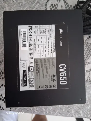 Fonte Corsair 650w 80 plus bronze