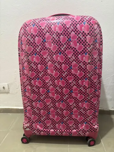 Mala de Viagem infantil 32kg - Rosa Barbie com rodinhas 