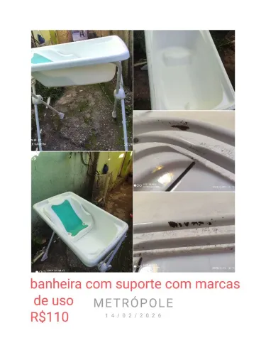 Banheira com suporte
