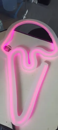 Luminária LED Rosa - Sorvete Tamanho 0,62 X 0,34
