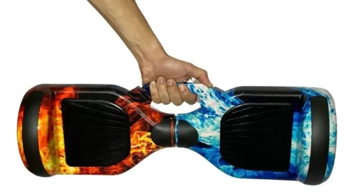 Hoverboard Skate Elétrico Led Bluetooth Bolsa Galáxia Rosa Cor Gelo E Fogo