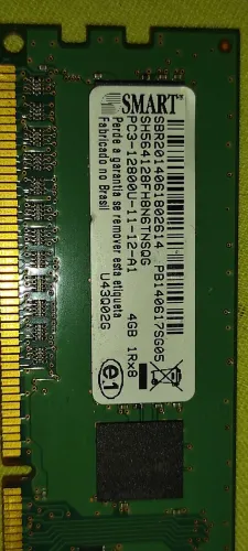 Memória RAM SMART 4GB DDR3 1600MHz Desktop PC3-12800U