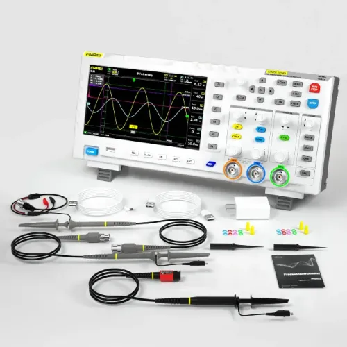 FNIRSI® 1014D Osciloscópio Digital de Canal Duplo 2 em 1 100MHz 1GS/s Gerador de Sinais