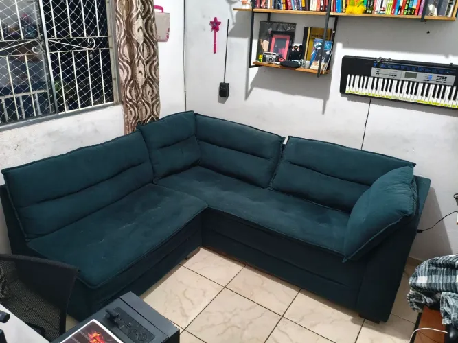 Sofá Modular Azul Petróleo
