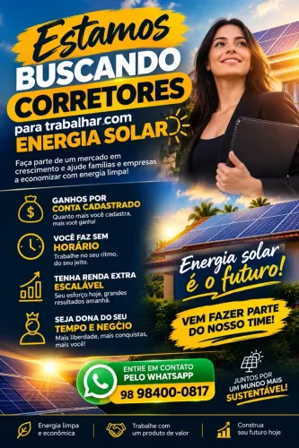 OPORTUNIDADE PARA CORRETORES ENERGIA SOLAR!