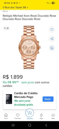 Relógio Michael Kors MK8096 zerado na caixa 