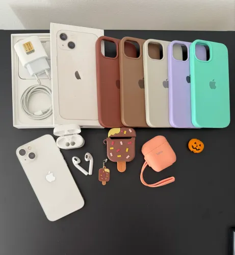 VENDO ? iPhone 13 128GB Branco + AirPods Original + Kit Completo | Excelente Estado