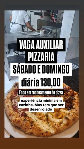 Vaga auxiliar pizzaria