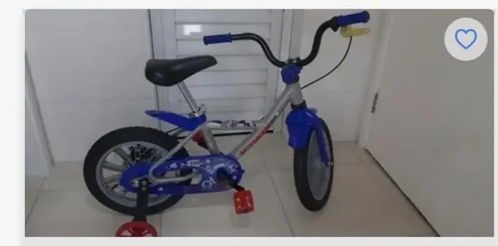 Bicicleta Infantil Btwin Aro 14 Azul e Cinza - Excelente Estado