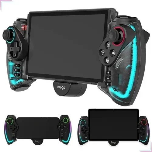 Lacrado Controle Joystick RGB Bluetooth Cor Preto Android/IOS Ipega Pg-9777s