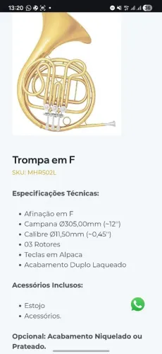TROMPA dupla QUASAR em F
