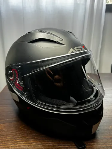 Capacete moto fechado ASX City Solid Preto Fosco Tamanho 60/L