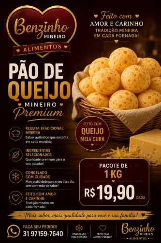 Pão de queijo congelado 