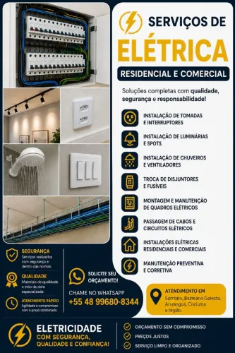 Eletricista Residencial e Comercial | Instalações e Manutenção Elétrica