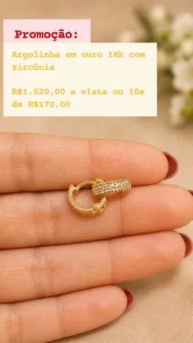 Argolinha em ouro 18k 