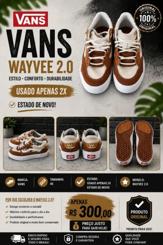 Tenis Vans Wayvee Skate 2.0 n°40br 9us