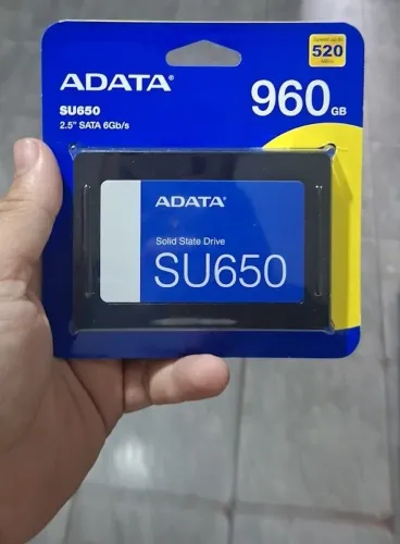 SSD Adata SU650, 960GB, SATA III, 2.5", Leitura: 520MB/s, Gravação: 450MB/s - Lacrado