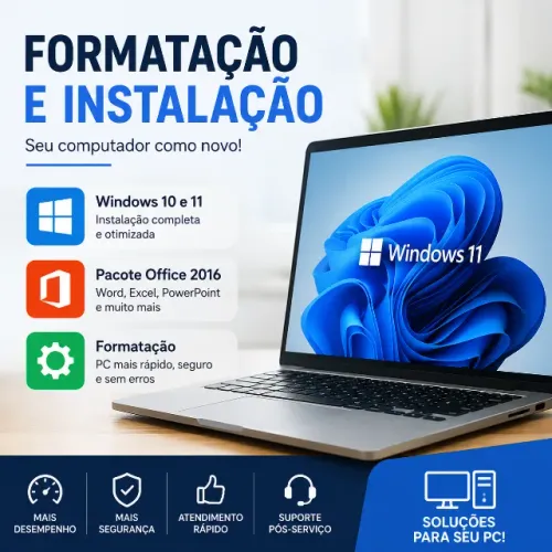FORMATAÇÃO E INSTALAÇÃO DE WINDOWS